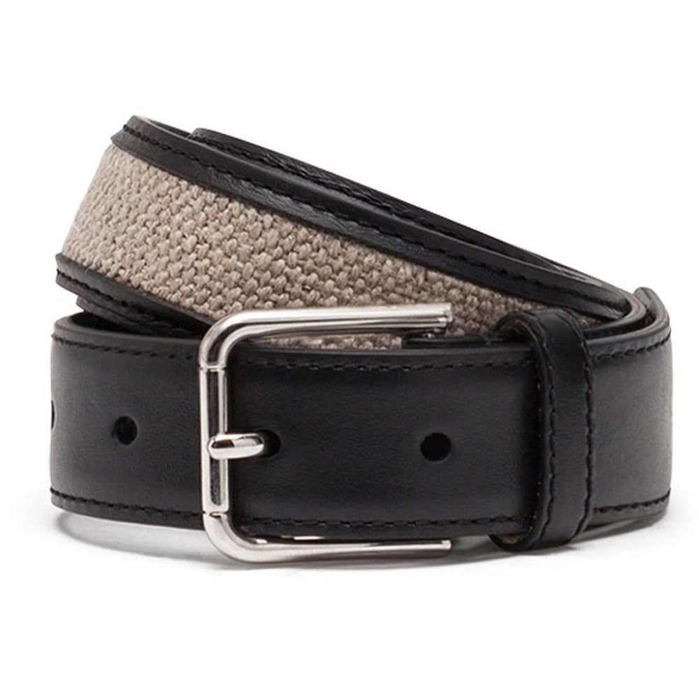 Dolce & Gabbana woven two-tone buckle belt